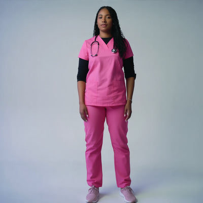 Pink Scrub Set Top & Bottom