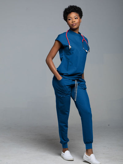 Caribbean Blue FITTED Jogger SCRUB Pant