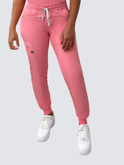 Pink Jogger Pants 3-Pocket Scrub Pants