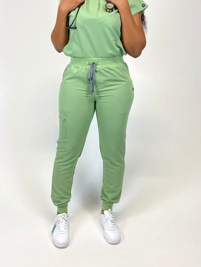 Mint Green Fitted Jogger Scrub Pants